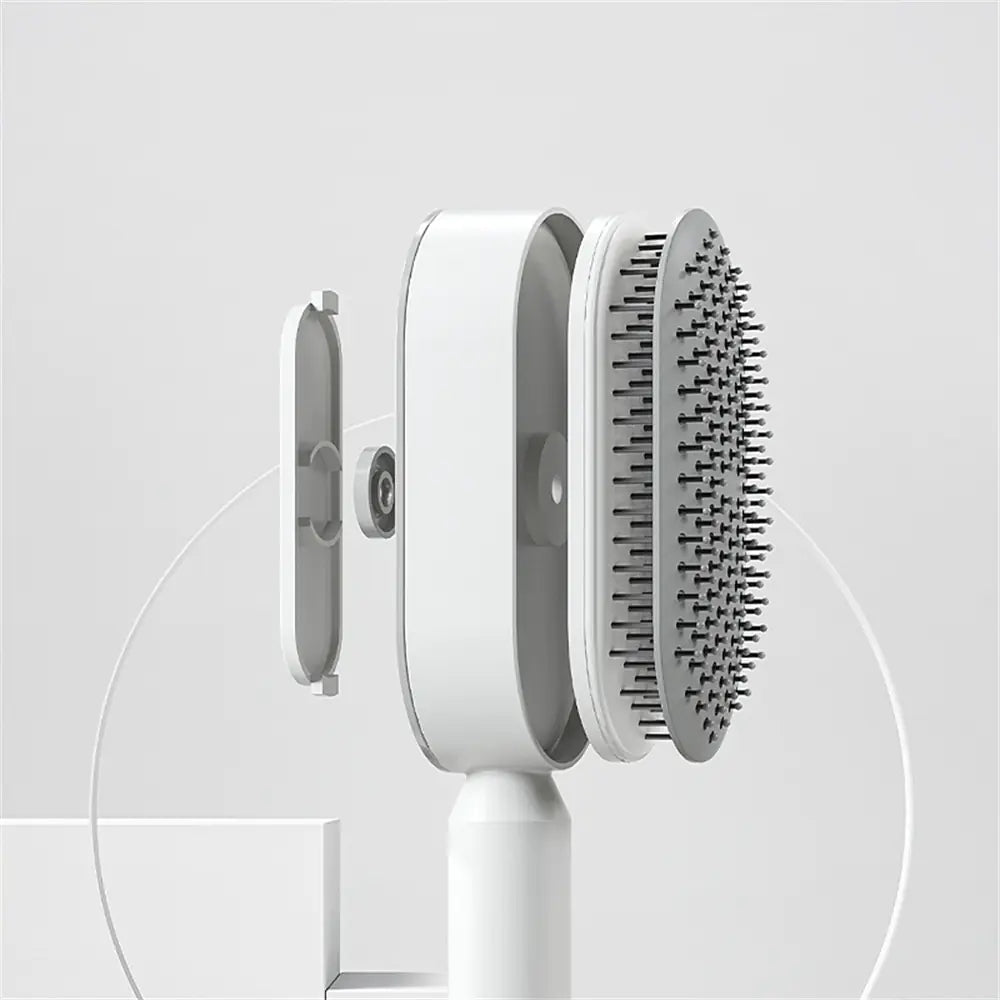 Rose Red Self-Cleaning Hair Brush