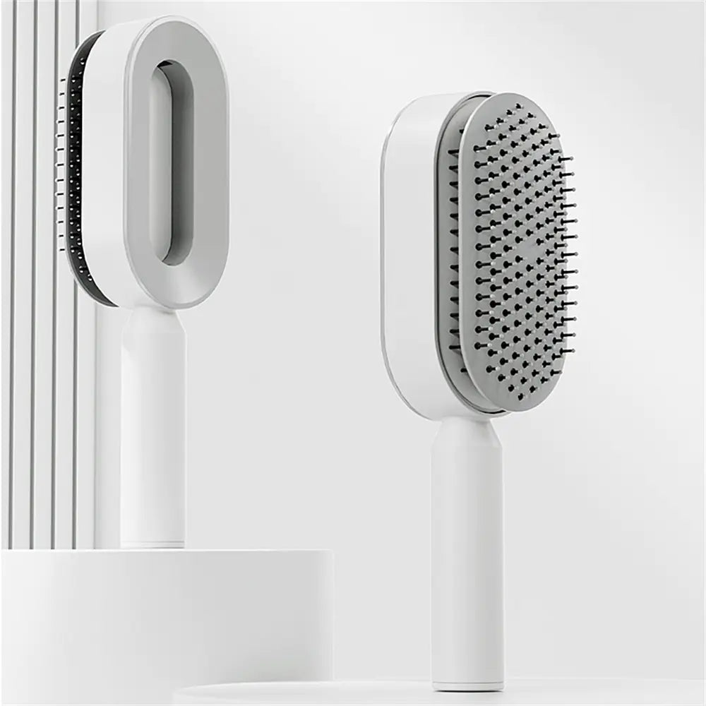 Rose Red Self-Cleaning Hair Brush