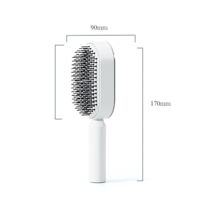 Rose Red Self-Cleaning Hair Brush