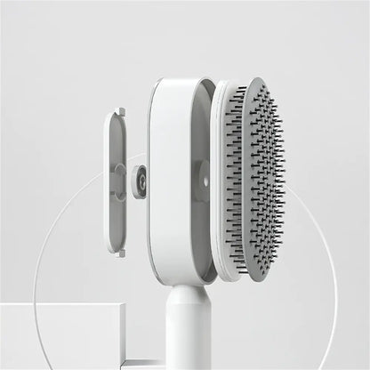 Rose Red Self-Cleaning Hair Brush