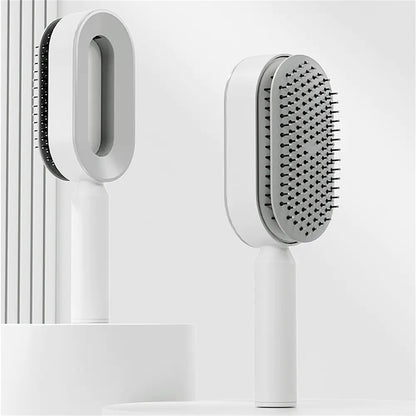 Rose Red Self-Cleaning Hair Brush